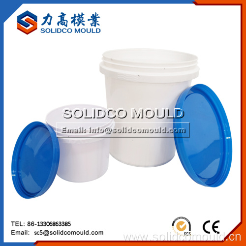 Round square paint pail bucket mould plastic mold